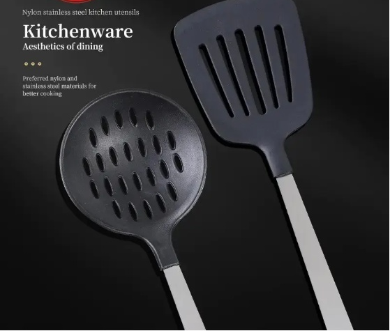 KraftedKitchen 5-Piece Kitchen Utensil Set with Stainless Steel Handles